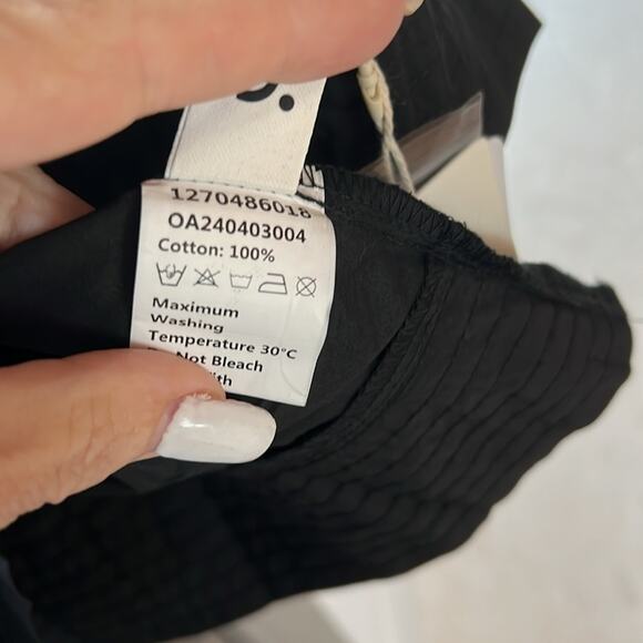 NWT LUXURY MINIMALIST lovers COMMENSE top black cotton M - Picture 5 of 7